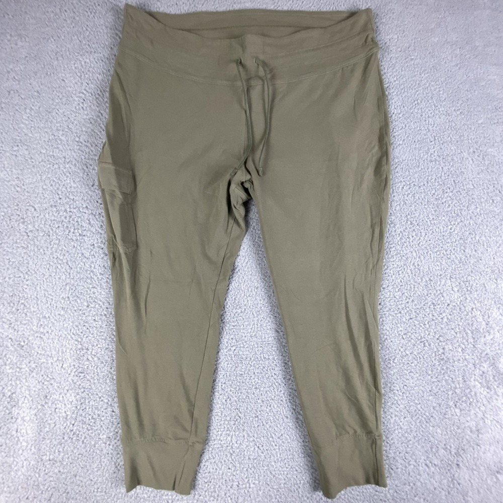 Columbia Pants Womens 3X Green Pull On Cargo Jogger Hiking Legging Drawstring